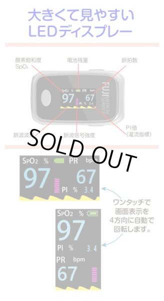画像5: 期間限定！収納ポーチ付きホワイト パルスオキシメーター 医療機器認証  PI値（灌流指標）表示機能 国内検査済 医療用 おすすめ 心拍計 POF-01 (5)