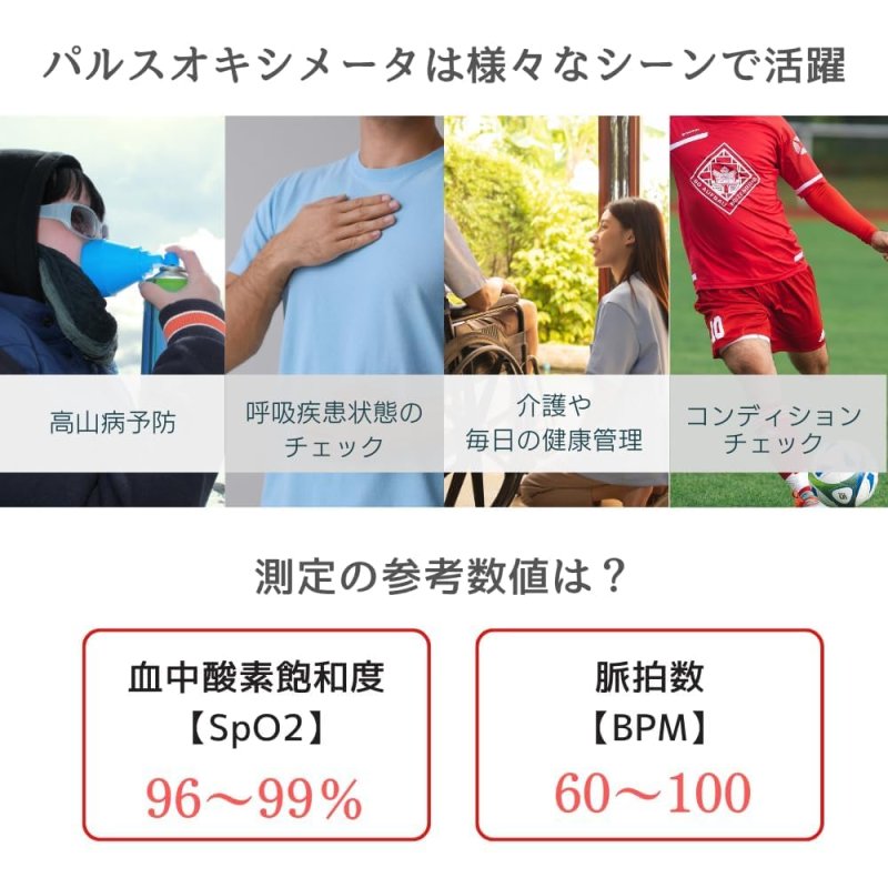 画像5: 【音と数値でお知らせするアラーム機能付き！】医療用パルスオキシメータ 医療機器認証  国内検査済 内蔵機能検査用器具  特定保守管理医療機器 (5)
