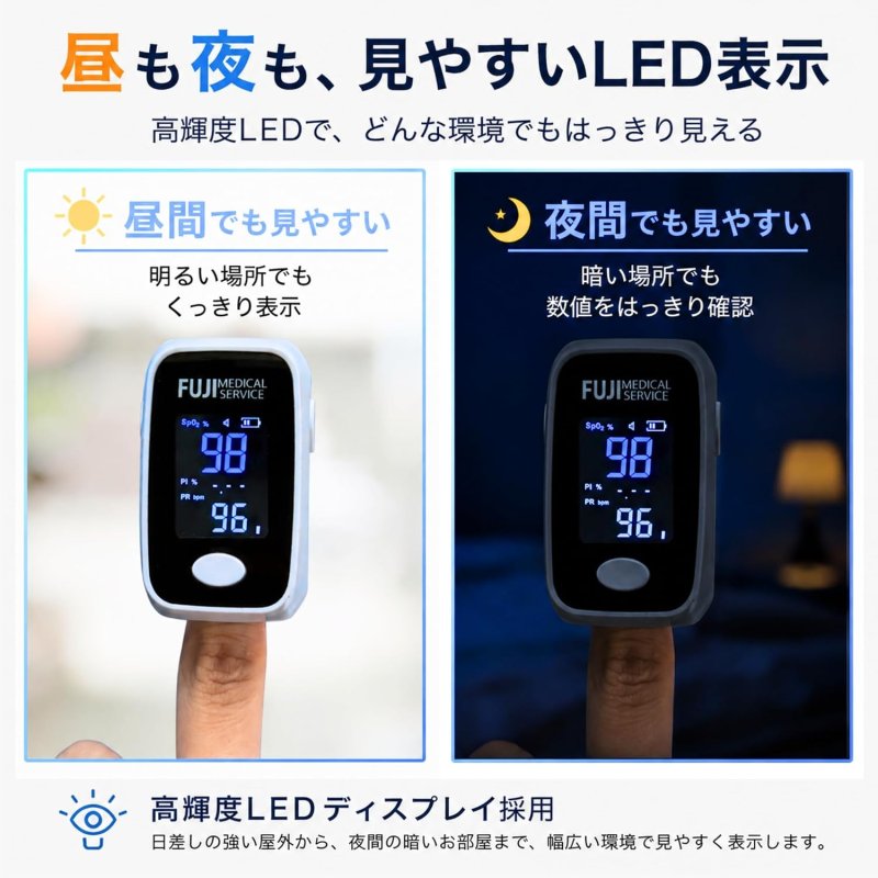 画像4: 【音と数値でお知らせするアラーム機能付き！】医療用パルスオキシメータ 医療機器認証  国内検査済 内蔵機能検査用器具  特定保守管理医療機器 (4)