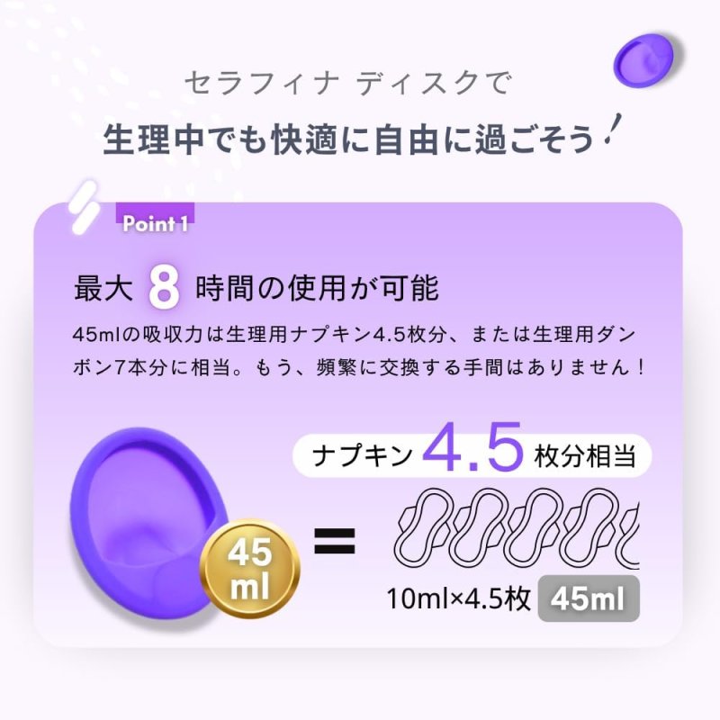 画像4: 【月経ディスク】【医療用シリコン採用！Serafina Disk セラフィナディスク ルナ】 RUNA runa 生理用品 一般医療機器 医療機器 セラフィナ ディスク 月経 生理 生理用 月経カップ 2色 長時間使用可能 Sサイズ Lサイズ (4)
